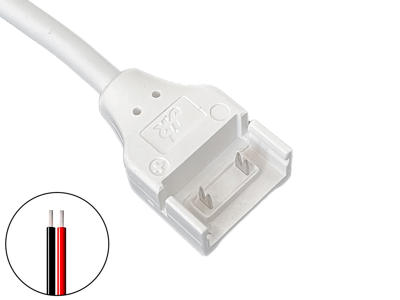 Tilslutningsadapter. 2pin. for IP67/IP68 LED single color SMD/COB bånd. 10mm PCB