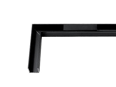 CLICK LED hjørne-samler 90° for alu-strømskinne. sort