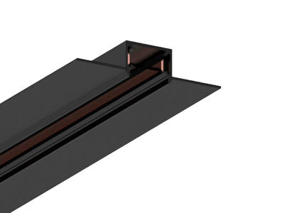 48V Tracklight Skinne for LED. Sort. 1 M.