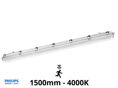 Pragmalux Zeus LED armatur 52W 150 cm. m/SENSOR