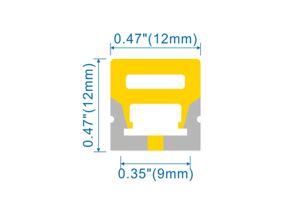 Silikone-tube for LED strip 12*12 PR.METER