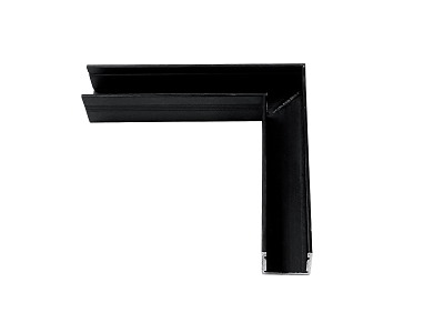 CLICK LED hjørne-samler 90° for alu-strømskinne. sort