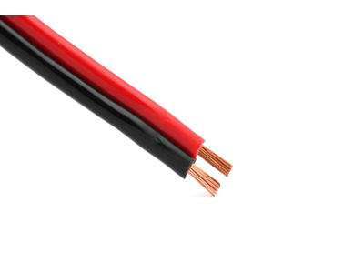 Tvillingkabel 2x0.75 rød/sort 100 meter