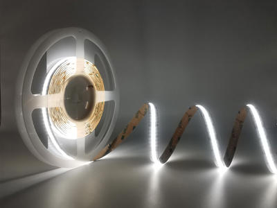 LED TrueColor COB strip RGBW. 24V. 10 m. 20W/m. 896LED. IP20. CRI90. 12mm PCB. 2x 50 cm. 0.5mm2 ledning