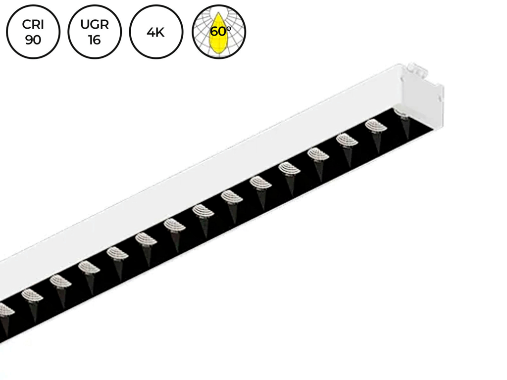 ALYCE LED modul 1164 mm. UGR<16. HVID/SORT. 3000k. 60° CRI>90