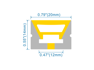 Silikone-tube for LED strip 20*14 PR.METER