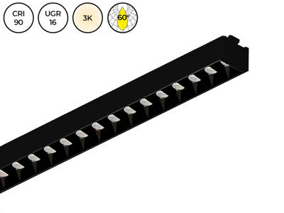 ALYCE LED modul 564 mm. UGR<16. SORT. 3000k. 60° CRI>90