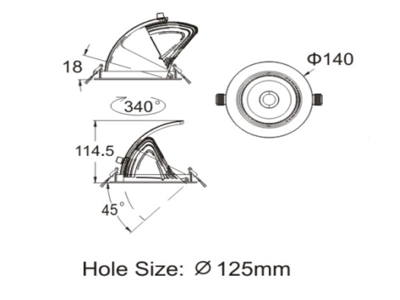 LD362 LED 'PROF' downlight