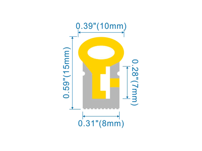 Silikone-tube for LED strip 8*15 PR.METER