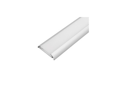 Aluminiumsprofil 26 mm til LED strip. 2 m. inkl. opal cover. 2 clips og endestykker