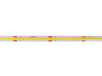 LightMore LED COB strip 5 m. 4.5W/m. 24V. Ra95. 320LED/m. 3000K. IP65. 6mm PCB. 20 cm. ledning i begge ender