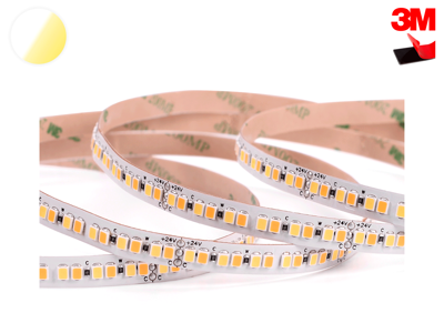 LED TrueColor CCT strip 10 meter. 24V. 20W/m. 3M tape. 2x 20 cm. ledning 0.5mm2