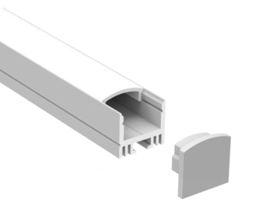 Alu-skinne 17x15 for LED strip