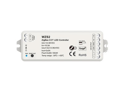 LED dimming controller Zigbee 3.0. 2-kanals (CCT). 12V/24V/36V