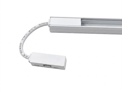 CLICK LED dobbelt tilslutning (samler) for alu-strømskinne, hvid