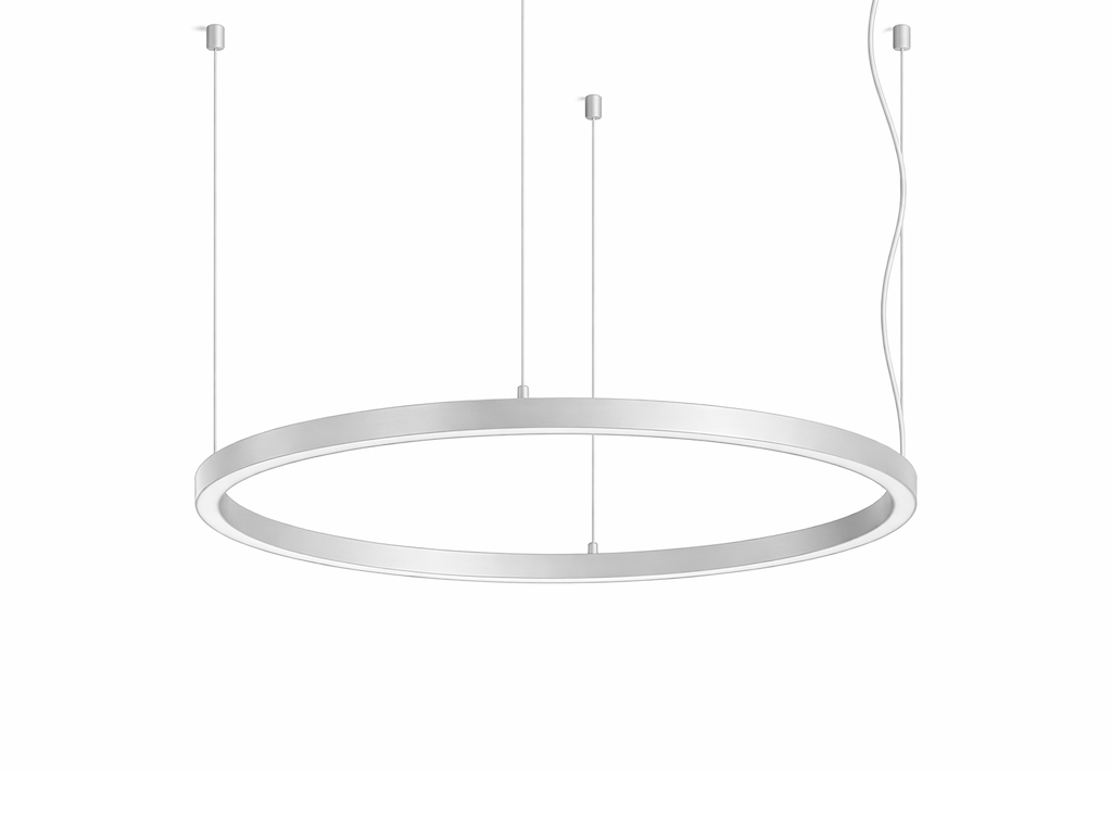 Circle Ultra Slim LED lampe Børstet Sølv. Ø735 WW. DALI dæmpbar
