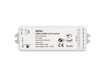 LED dimming controller Zigbee 3.0. 4-kanals (RGBW). 12V/24V