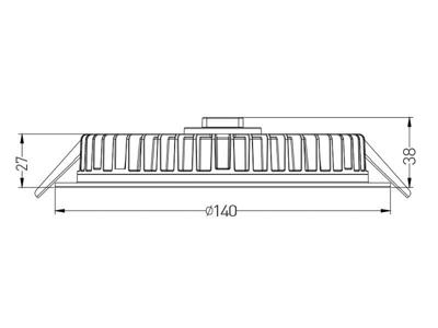 Ultra-Slim downlight DALI dæmp. WW, 10W