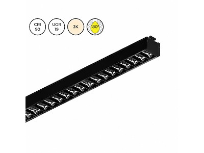 ALYCE LED modul 1164 mm. UGR<19. SORT. 3000k. 80° CRI>90