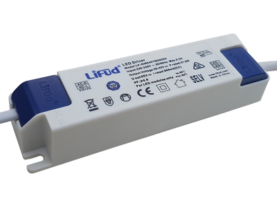 Lifud LED driver 900mA CC/36W. 33-40V. inkl. rund DC adapter