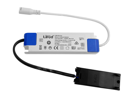 Lifud LED driver 850mA CC/36W inkl. junctionbox