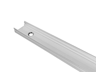 Alu-skinne 17x7 mm. SILVER for LED strip. 100 cm. m/2 skrue-huller  (tilkøb cover. endestykker. clips)