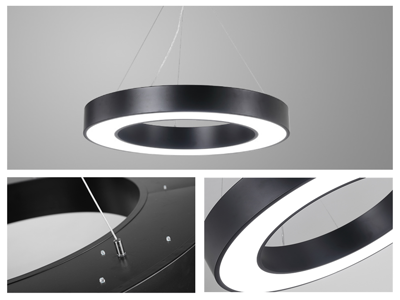 Circle BIG LED lampe Ø:40. SORT. NW. on/off