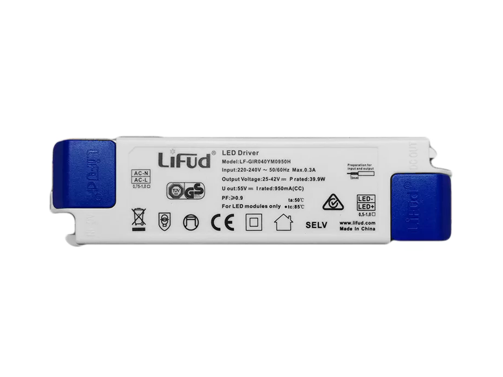 Lifud LED driver 950mA CC/<42W. 25-42V