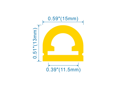 Silikone-tube for LED strip 15*13 PR.METER