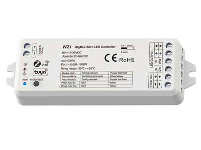 LED dimming controller RF 2.4GHz & Zigbee 3.0/Tuya. 2-kanals. 12V/24V/36V