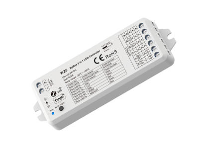 LED dimming controller RF 2.4GHz & Zigbee 3.0/Tuya. 5-kanals (RGBCTA). 12V/24V