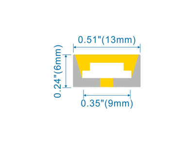 Silikone-tube for LED strip 13*6 PR.METER