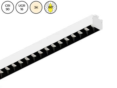 ALYCE LED Up-Modul 1.2m. for HERA ALYCE UP lightning. UGR<16. SORT. 3000k. 60gr. CRI>90