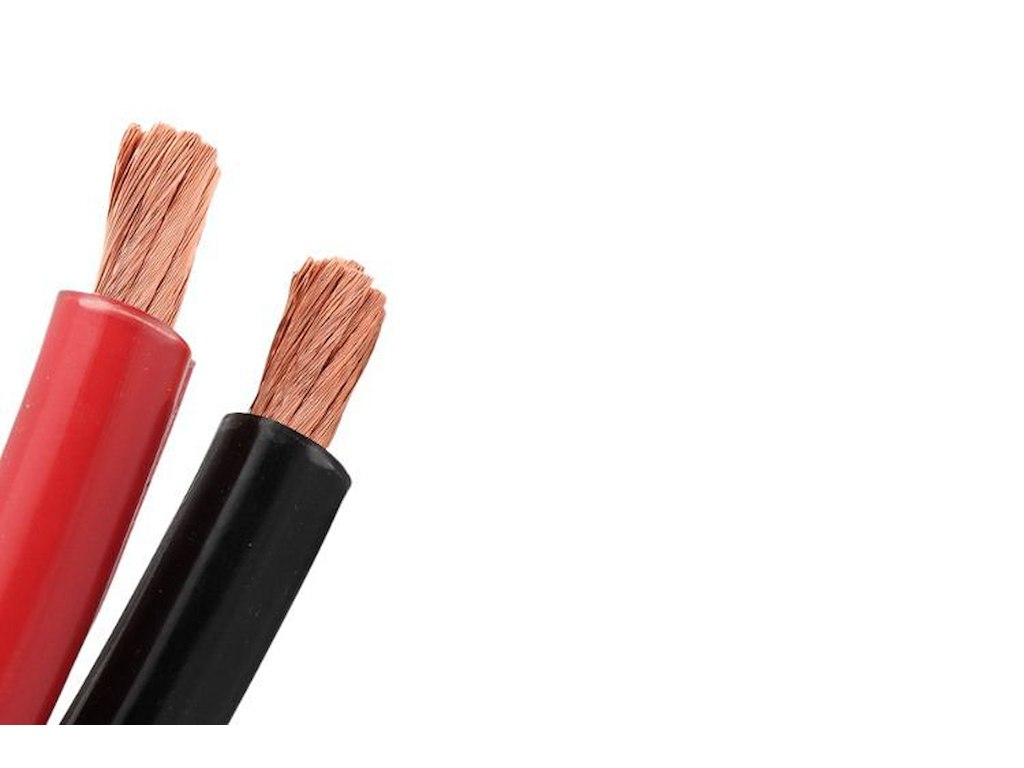 Dobbelt kabel til rød/sort 4mm 25.m