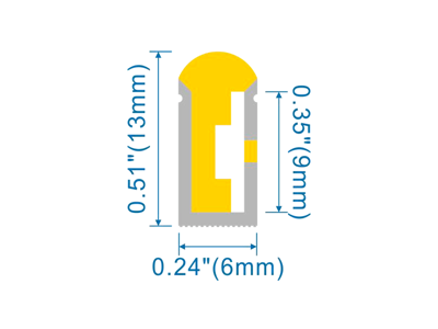 Silikone-tube for LED strip 6*13 PR.METER