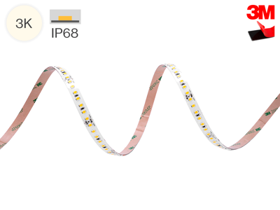 LED vandtæt TrueColor strip WW. 10 meter. 24V. 10W/m. IP68. 2x50 cm. ledning