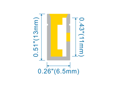 Silikone-tube for LED strip 6*13 PR.METER