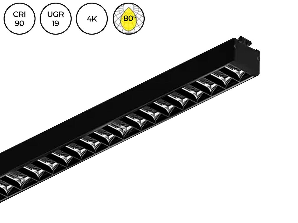 ALYCE LED modul 1164 mm. UGR<19. SORT. 3000k. 80° CRI>90