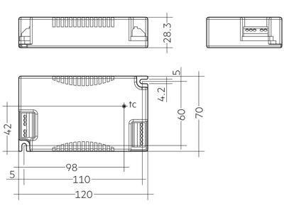 Tridonic DALI DT8 2-kanals LED driver 38W. 350-1050mA