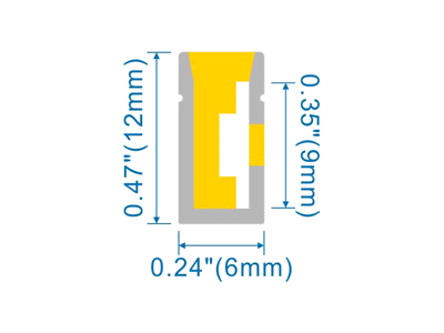 Silikone-tube for LED strip 6*12 PR.METER