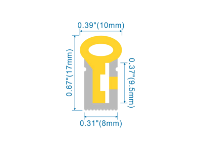 Silikone-tube for LED strip 8*17 PR.METER