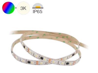 LED IC-adr. strip RGBW 12V DC. 5 m. IP65