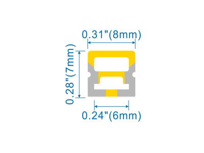 Silikone-tube for LED strip 8*7mm. PR.METER