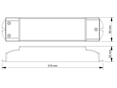 LED driver 24V 50W. dæmpbar 2-kanals RF/PUSH