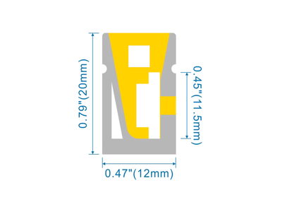 Silikone-tube for LED strip 12*20 PR.METER