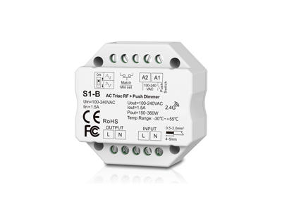 Zigbee 3.0/RF 2.4GHz/Tuya AC dæmper for TRIAC/PUSH