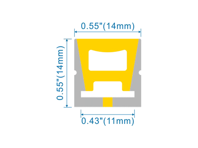 Silikone-tube for LED strip 14*14 PR.METER