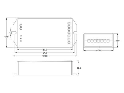 Casambi PWM5‐Pro controller 12V/24V. 1/2/3/4/5-kanals. plug'n play han/hun DC stik