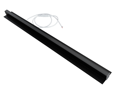 BUDGET LED lysskinne for Troldtekt 60 cm. planforsænket SORT. 3.000 kelvin