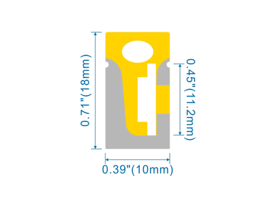 Silikone-tube for LED strip 10*18 PR.METER